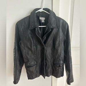 Ann Taylor Vintage Genuine Leather Jacket, size Large